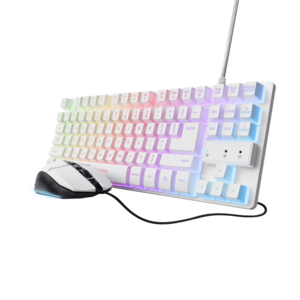Trust GXT miš i tastatura 798 2-u-1 gaming set, bijeli