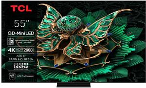 TCL QD-MiniLED televizor 55C7K, K Ultra HD, Smart TV, Google TV, 144 Hz VRR, Audio od Bang & Olufsena, AiPQ Pro procesor, HDR 2600 nita, CrystGlow HVA panel, Ultra tanki dizajn