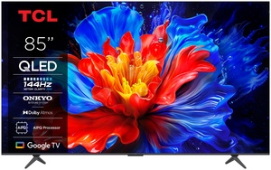 TCL QLED televizor 85P8K, 4K Ultra HD, Smart, Google TV, 144 Hz, ONKYO 2.1 Hi-Fi System, AiPQ Pro Processor, HVA Panel, Game Master, crni