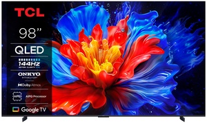 TCL QLED televizor 98P8K, 4K Ultra HD, Smart, Google TV, 144 Hz, ONKYO 2.1 Hi-Fi System, AiPQ Pro Processor, HVA Panel, Game Master, crni
