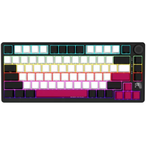 LORGAR tastatura KBP7075W, bežična 75% mehanička Gaming, crno crvena, EN layout