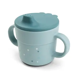 Done by Deer Foodie 2u1 kljunašica i čaša sa 2 ručke – Happy dots Blue