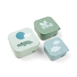Done by Deer kutijice za grickalice (set 3 kom) - Happy clouds Green
