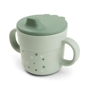 Done by Deer Foodie 2u1 kljunašica i čaša sa 2 ručke – Happy dots Green