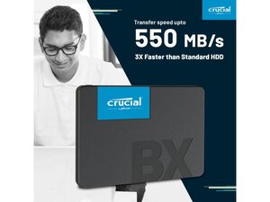 Crucial SSD 500GB BX500 2.5"SATA3,550 MB/s Read, 500 MB/s Write