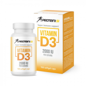 PROTEINI.SI VITAMIN D3 (2000IU), 100 softgel kapsule