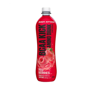Body Attack BCAA Kick Amino Drink, amino napitak, 500ml, crvene bobice