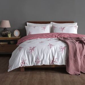 Meltem roza pamučna bračna posteljina GH Textile