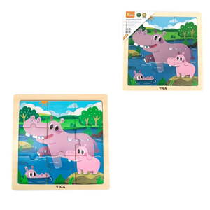 VIGA 44628 DRVENE PUZZLE HIPPO-9 KOM