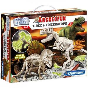 CLEMENTONI CL61245 ARCHEOFUN T-REX AND TRICERATOPS