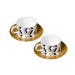 Lijepe kućne stvari Modern porculanska šoljica i tanjir, set 2 komada