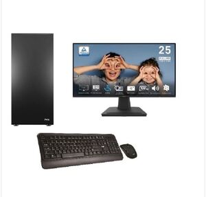 MGS računar Custom A824 i monitor MP252 set, AMD Ryzen 5 5600G, 16GB DDR4 RAM, 480GB SSD, 500W napajanje, FreeDOS, 3 godine garancije