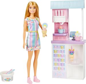 Barbie Set – prodavnica sladoleda + lutka