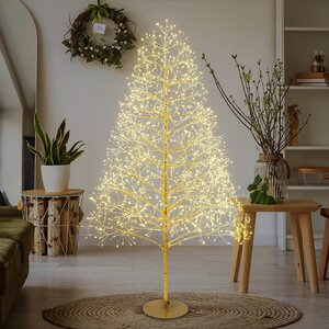 Due Esse svjetleće dekorativno drvce 210 cm zlatno – LED novogodišnja rasvjeta