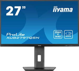 IIYAMA monitor XUB2797QSN-B2 USB Type C, 27, QHD, IPS, 300cd/m2, Adaptive Sync, DP, HDMI, 100Hz, 1ms