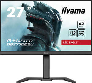 IIYAMA monitor GB2770QSU-B6 G-Master gaming, 27, QHD, IPS, 400 cd/m2, Adaptive Sync, HDMI, DP, 180Hz, 0.2ms