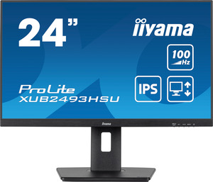 IIYAMA monitor XUB2493HSU-B7 Prolite, 24, FullHD, IPS, 300 cd/m2, Adaptive Sync, HDMI, DP, 100Hz, 1ms