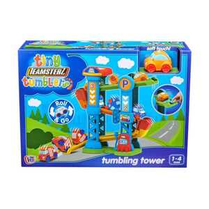 TINY TEAMSTERZ TUMBLING TOWER + 1 CAR SET HL1425003