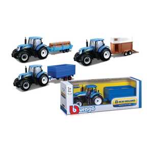 BBURAGO 1/32  HOLLAND FARM TRAKTOR + PRIKOLICA