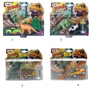MAISTO DINO AVANTURE PLAYSET, SA 1 AUTIĆEM