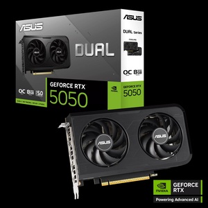 ASUS grafička kartica DUAL nVidia GeForce RTX 5050 8GB GDDR6 OC, 128-bit, 3x DP, 1x HDMI