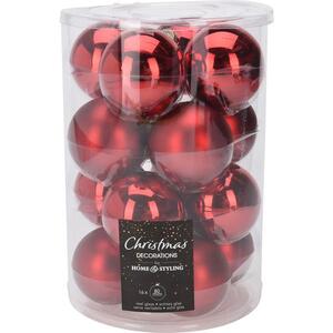 Koopman novogodišnje kugle 8cm set 16/1 crvena