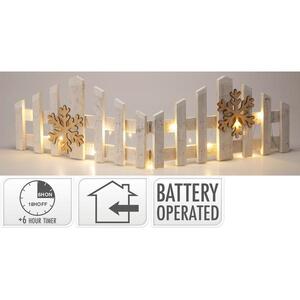 Koopman ogradica s LED svjetlom 20 cm – bijela dekoracija