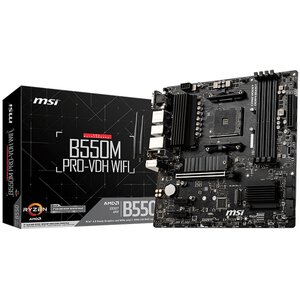 MSI matična ploča B550M PRO-VDH WIFI (AM4, 4xDDR4, 1xPCI-Ex16, 2xPCI-Ex1, 4xSATA3, 2xM2, 2xUSB3.2, 5xUSB3.2, DP, VGA,HDMI, mATX, retail)