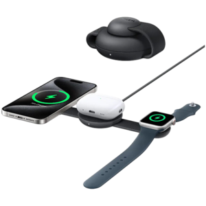 Anker MagGo bežična stanica za punjenje (3-u-1, sklopiva podloga) crna