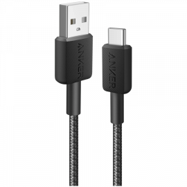 Anker 322 USB-A na USB-C kabel 90 cm pleteni crni