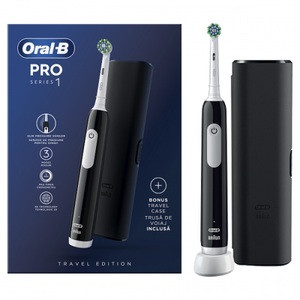 Oral-B električna četkica za zube Pro Series 1 Black + Travel Case