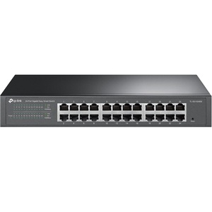 TP-Link switch 24-Port Gigabit Easy Smart Switch, 24 10/100/1000Mbps RJ45 ports,  MTU/Port/Tag-based VLAN, QoS, IGMP Snooping