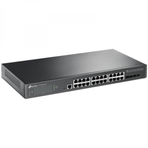 TP-Link SG3428X Omada 24-Port Gigabit L2+ Managed Switch with 4 10GE SFP+ Slots, 24× Gigabit RJ45 ports and 4× 10GE SFP+ slots, Omada APP
