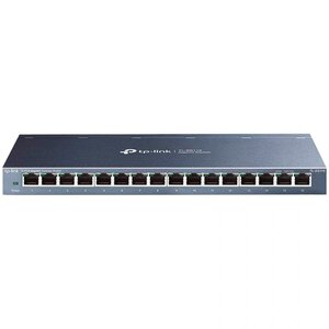 TP-Link TL-SG116 16-Port Gigabit Desktop Switch, 16 Gigabit RJ45 Ports, Desktop Steel Case, Green Ethernet technology, IEEE 802.3x