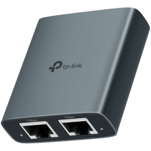 TP-Link EH210 1 to 2 Gigabit Ethernet Splitter, 3 x RJ45 1Gbps Ports, 1 x USB-C Power Supply Port, Aluminum Alloy Case
