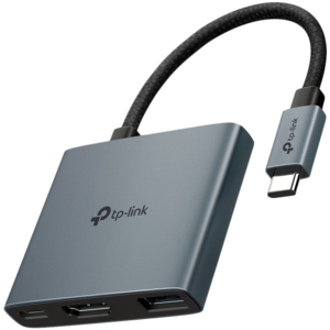 TP-Link UH3020C USB Type-C 3-Port Hub, 1 x USB-C Connector,1 x HDMI 4K 60Hz Port, 1 x USB-C PD 100W Port,1 x USB-A 3.0 Ports