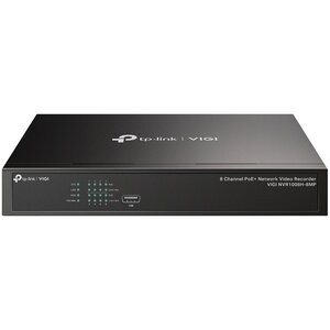 TP-Link VIGI NVR1008H-8MP 8 Channel PoE Network Video Recorder, H.265+/H.265/H.264+/H.264, Up to 8MP resolution,80 Mbps Incoming Bandwidth