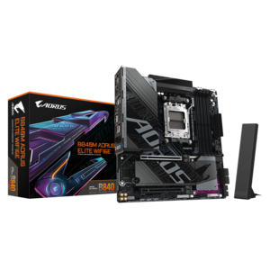 GIGABYTE matična ploča B840 AORUS ELITE AM5, 4x DDR5, 2x M.2, 4x SATA 8xUSB, 1x HDMI, 1x DP, mATX