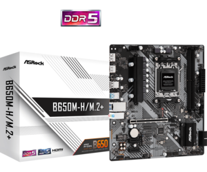 ASROCK matična ploča B650M-H/M.2+ AMD B650, AM5, 2xDDR5, 2xM.24xSATA, HDMI, DP, microATX