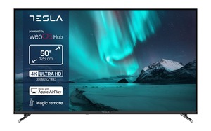 TESLA LED televizor 50E655BUW, 4K Ultra HD, Smart TV, WebOS, ThinQ AI, Dolby Audio, Magic Remote, Crni