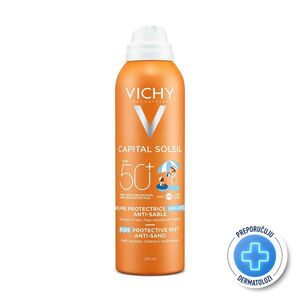 Vichy Capital Soleil dječiji sprej za zaštitu od sunca SPF 50 (otporan na pijesak) 200 ml