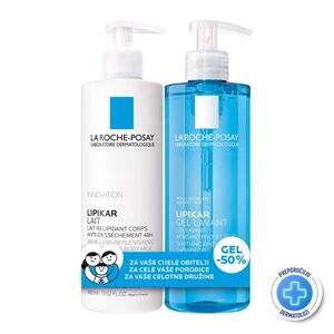 La Roche-Posay Lipikar paket: Lait 400 ml + Gel Lavant 400 ml