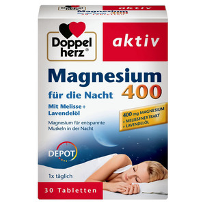 Doppelherz Magnesium 400 za noć – tablete, 30 kom