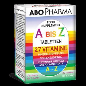 Abopharma Abo A–Z – multivitamini za odrasle, 30 kom