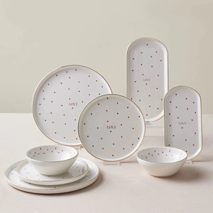 Karaca set za ručavanje Love, set za dvije osobe