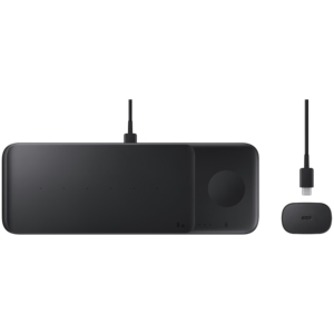 SAMSUNG fast bežični punjač Trio  (sa adapterom), EP-P6300TBEGEU, crni
