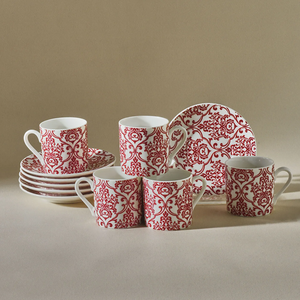 Karaca set šoljica za kavu Red Velvet 90ml, 6 komada