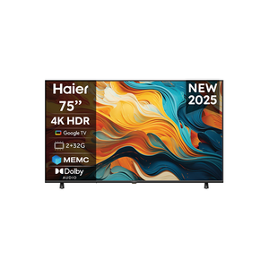 Haier LED televizor H75K85FUX, 4K Ultra HD, Smart TV, Google TV, HDR, Dolby Audio, Crni
