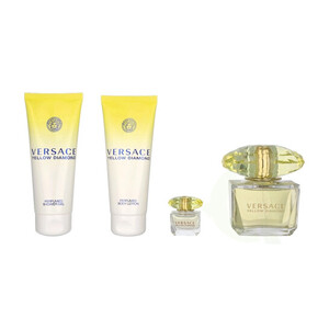Versace Yellow Diamond EDT 90 ml poklon set za žene– toaletna voda 90 ml + 5 ml + 100 ml body lotion + 100 ml gel za tuširanje