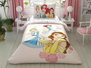 Jednokrevetna posteljina TAC Princess Girl Power 160x220 cm – 100% pamuk